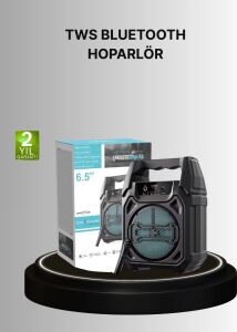 15W Güçlü Ses Çıkışlı Bluetooth Hoparlör Fm Radyo ve Mikrofon Destekli