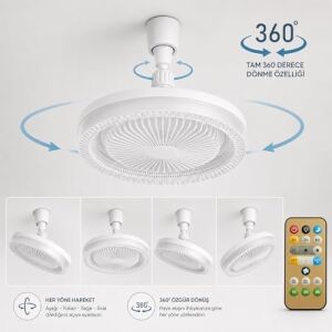 Modern Kristal Tasarım Lambalı Tavan Vantilatörü, Uzaktan Kumandalı, E27 Duy, Sessiz Fanlı Tavan Lambası, 3 Kademe Hız Ayarlı, 3 Renk LED Aydınlatmalı, Enerji Tasarruflu Fan, Zaman Ayarlı