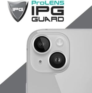 iPhone Uyumlu Ipg Prolens Şeffaf Kamera Lens Koruyucu – Hd Netlik, Çizilmez Alumina Silikat Temperli Cam, Şeffaf Halkalı Bireysel Lens Kapağı (Iphone 15/15 Plus)
