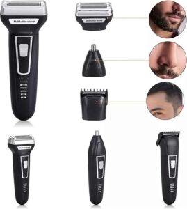 3'lü Set Saç Sakal Kesme Traş Makinesi Burun Kılı Alma Tıraş Makinesi