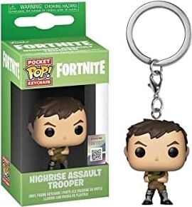 Funko 36950 Pop! Anahtarlık: Fortnitehighrise Assault Trooper, Tek Büyüklüğü, Çok Renkli''
