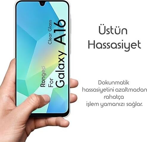 Galaxy A16 Için Ekran Koruyucu 9h Sertlikte Anti-Static Temperli Cam A 16 Koruma Görüntü Kalitesini ve Dokunmatiği Etkilemeyen Çizilme ve Darbelere Karşı  A16 Ekran Koruyucu