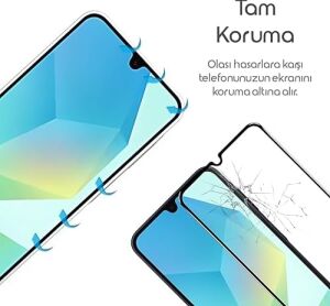 Galaxy A16 Için Ekran Koruyucu 9h Sertlikte Anti-Static Temperli Cam A 16 Koruma Görüntü Kalitesini ve Dokunmatiği Etkilemeyen Çizilme ve Darbelere Karşı  A16 Ekran Koruyucu