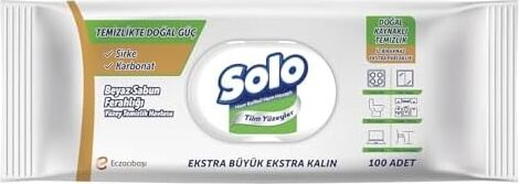 Yüzey Temizleme Mendili Doğal Güç Beyaz Sabun 100 Yaprak