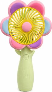 Mini El Fanı USB Şarjlı Type-C Bağlantılı 3 Kademeli Taşınabilir Elektrikli Fan Masaüstü ve El Tipi Kullanım Renk Serinletici Fan Yeşil Sarı Pembe Papatya