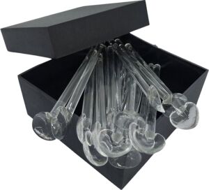 Kutulu 15 Adet Cam Karıştırma Kaşığı, Kahve Çay Kaşıkları, Buzlu Çay Kaşığı, Baharat Şeker Kaşığı, Hediyelik Cam Kaşık, Ev Ofis Işyeri Için 11CM