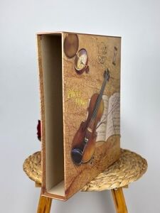 RS25 Fotoğraf Albümü 10X15CM 600 Lük Keman Desenli Kutulu Yatay Dikey Modeli
