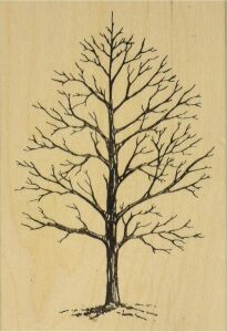 Judikins Kauçuk Damga, 10X7 Cm, Kış Ağacı Deseni