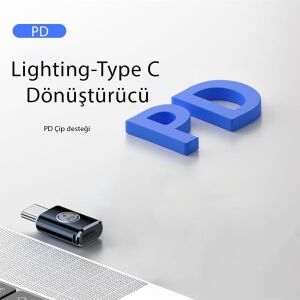 35W Type C To Lightning iPhone 15 Max Pro Plus Yuva Çevirici Hızlı Şarj Aktarımı Otg Dönüştürücü Koyu Mavi Otgtm (Otgtm-D)
