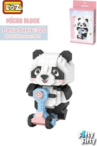 LZ8801 Panda Scooter Block Oyuncak 320 Parça
