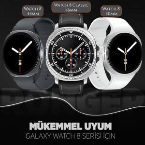 ile Uyumlu Prestige Model Çelik Kordon Galaxy Watch 8 44MM/40MM/CLASSIC 46MM Için Katlanır Toka Mekanizmalı Watch 8 Strap Paslanma Yapmayan Galaxy Watch 8 Classic Kordon