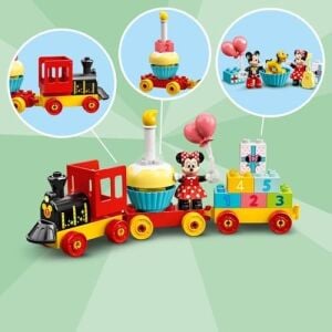ǀ  Mickey ve Minnie Doğum Günü Treni 10941-2 Yaş ve Üzeri Çocuklar Için Rakamlı Doğum Günü Treni Içeren Eğitici Yapım Seti (22 Parça)