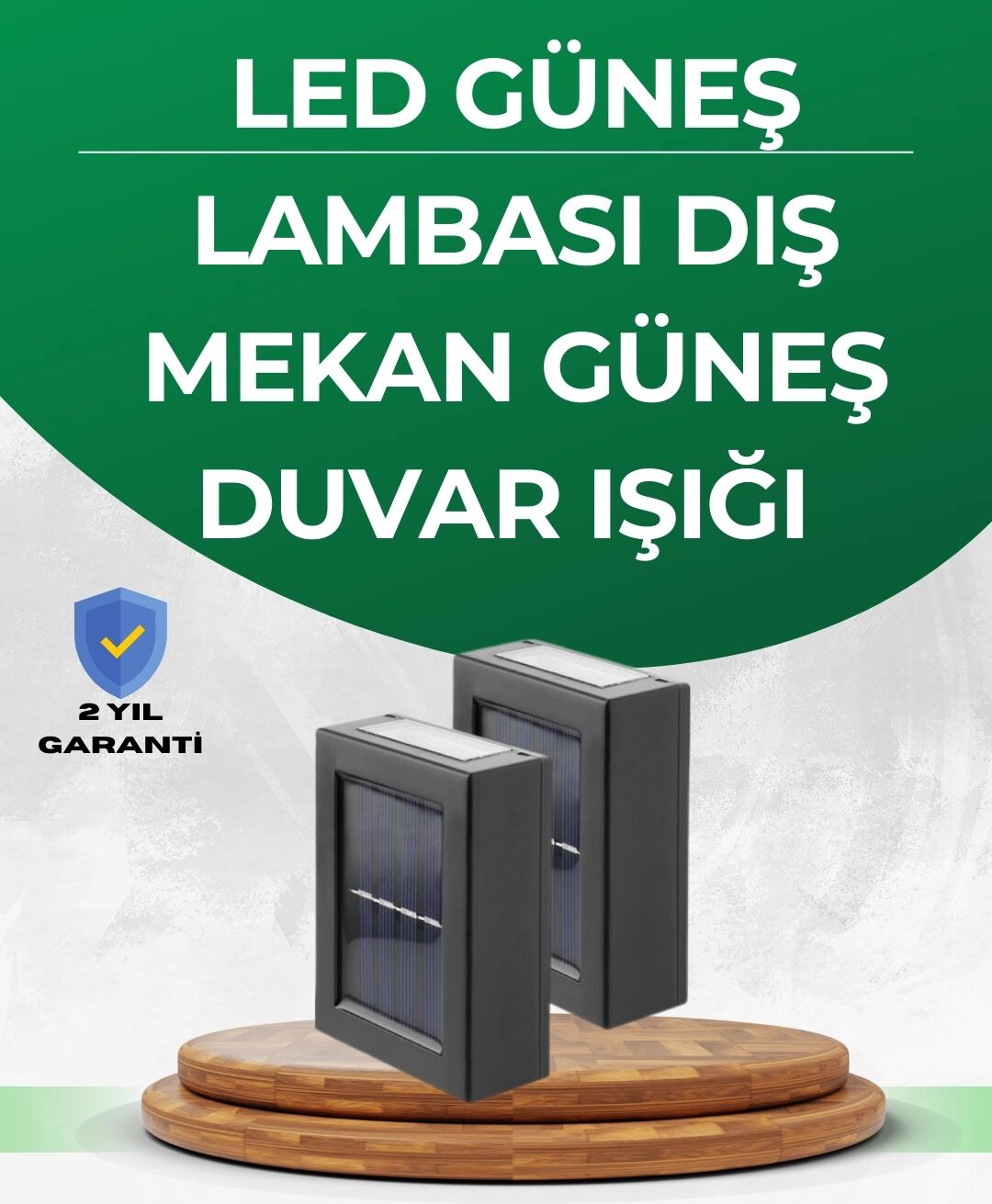 Şeffaf Abajurlu Duvar Tipi Solar Işık
