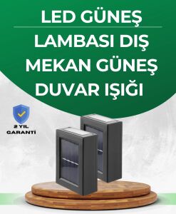 Şeffaf Abajurlu Duvar Tipi Solar Işık