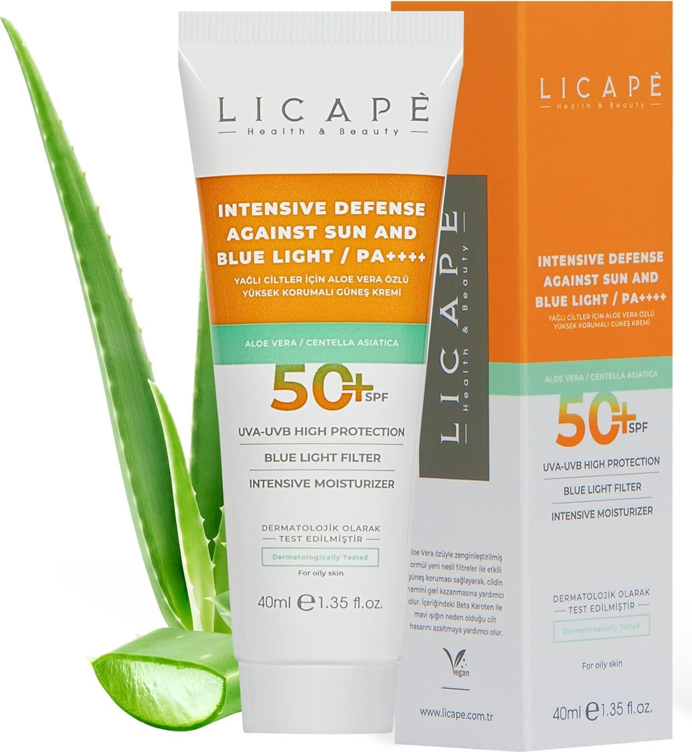 Licape Yağlı Ciltler Için Aloe Özlü Yüksek Korumalı Güneş Kremi 40ML