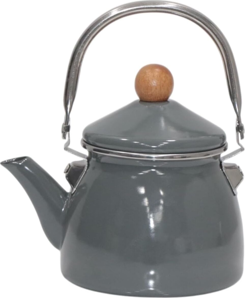 Gray Emaye Demlik Kettle Küçük 1.1 Lt