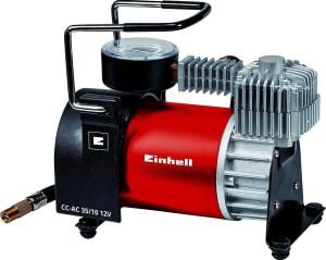 Mini Kompresör Cc-Ac 35/10 12 V (Maks. 10 Bar, 35 L/dak Hava Çıkışı, Çakmak Soketi ile Bağlantı, Manometre, 4 Ek Adaptör Dahil) - 2072121