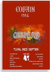 Cobain 1986 Tuval Bezi Defteri Akrilik Defteri Yağlıboya Defteri Guaj Defteri (A3)