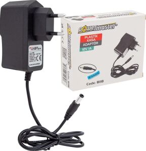 Ayk 12 V - 1 A Priz Tipi Adaptör Tek Uçlu 5.5 * 2.5 Uç MS-717