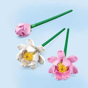 Lotus Çiçekleri 40647 – 8 Yaş ve Üzeri Çocuklar Için 2 Tam Açmış Lotus Çiçeği ve 1 Tomurcuk Içeren Yaratıcı Oyuncak Yapım Seti, Çocuklar Için Dekoratif Çiçek Hediye Fikri (220 Parça)