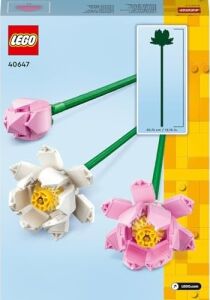 Lotus Çiçekleri 40647 – 8 Yaş ve Üzeri Çocuklar Için 2 Tam Açmış Lotus Çiçeği ve 1 Tomurcuk Içeren Yaratıcı Oyuncak Yapım Seti, Çocuklar Için Dekoratif Çiçek Hediye Fikri (220 Parça)