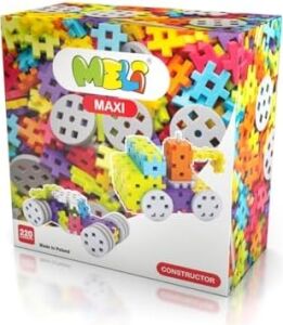 Meli Maxi Constructor Yapı Seti, 220 Parça, Tekerlek, Aks, Altıgen, 1 Yaşından Büyük Çocuklar Için, Yaratıcılık, Ince Motor Becerileri, Uzun Ömürlü, Bpa Içermez, Ce Sertifikalı