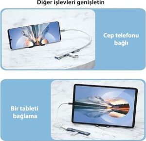 Inca IUSB-04TXT Usb-C Hub, 4 Bağlantı Noktalı, 1x USB 3.0 + 3x USB 2.0, Ince Alüminyum Kasa