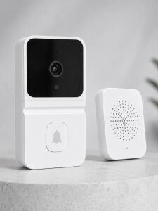 Beyaz Akıllı Güvenlik Kapı Zili | Telefon Kontrollü Wi-Fi Görüntülü Kapı Zili