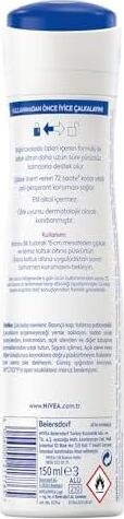 Kadın Sprey Deodorant Double Effect 150ML, 72 Saat Anti-Perspirant Koruma, Alkolsüz, Pürüzsüz Cilt, Doğal Özleri