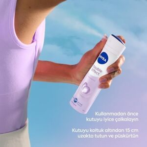 Kadın Sprey Deodorant Double Effect 150ML, 72 Saat Anti-Perspirant Koruma, Alkolsüz, Pürüzsüz Cilt, Doğal Özleri