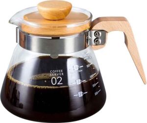 Kahve Sürahisi Ahşap Sap - 600 Ml, (Vcwn-60)