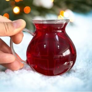 Keyfi Ala 6'lı Borosilikat Cam Çay Bardağı Seti, 200ML Termisil Kupa, Şık ve Dayanıklı, Çay Vakti Için Ideal (12 Adet)