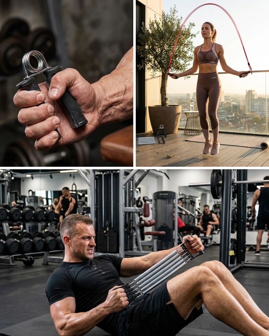 Çok Amaçlı Spor Seti Atlama Ipi El Yayı Karın Kas Aleti