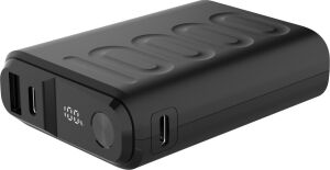 Powerbank 20W 2usb-C 1usb-A 10.000 Mah Siyah,usb-C Şarj Kablosu Dahildir,şarj Süresi: 3 Saat,usb-C ve Usb-A Bağlantı Noktaları, Ağırlık: 195 Gr, USB Bağlantı Noktaları: 3
