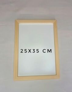 Ahşap Resim Çercevesi, Masif Çerçeve,doğal Ahsap Rengi ile Fotograf, Resim Kolajları, Duvar Galerisi Dekoru Cercevesi (25X35)