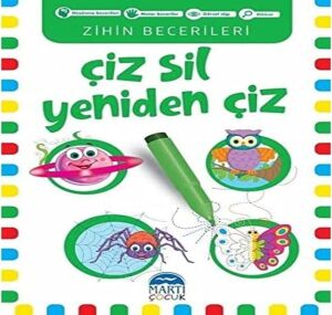 Çiz Sil Yeniden Çiz (Yeşil Kitap): Zihin Becerileri