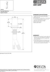 (Matte Black) - Faucet 72020-BL Faucet Kitchen Air Gap, Matte Black
