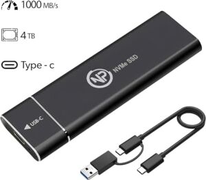 Npo DK02 Nvme M.2 900/1000MB/S Usb-A/type-C Kablolu Taşınabilir Harici SSD (Gb, 0)