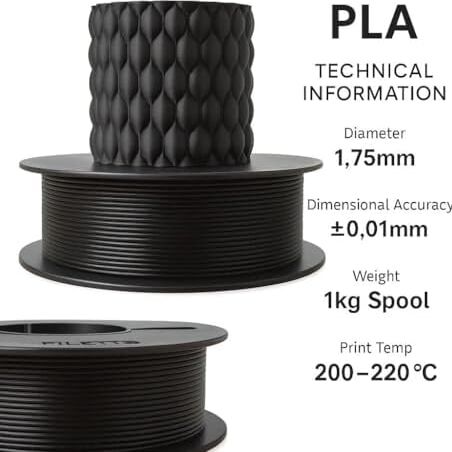 Pla+ Filament 1.75MM 1 kg - Siyah