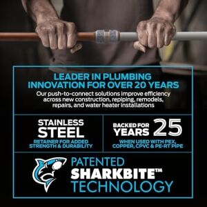Sharkbite Max 1,9 cm 90 Derece Dirsek, Tahliye Havalandırmalı, Pirinç Tesisat Armatürü UR5256A