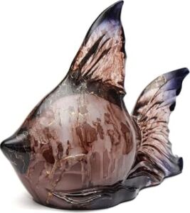 Dekoratif Ocean Art Kahverengi Balık Heykeli (23 Cm)