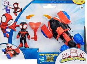Spidey And His Amazing Miles ''''spin'''' Morales Techno-Racer Aksiyon Figürü ve Oyuncak Aracı