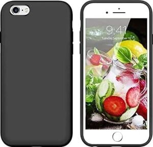 & Aksesuar iPhone 6 / 6s ile Uyumlu Içi Kadife Dışı Mat Yapıya Sahip Koruma Sağlayan Lansman Silikon Kılıf (Siyah)