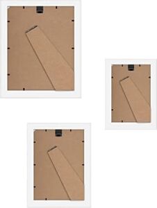 10 Parça Beyaz Galeri Duvar Resim Çerçevesi Seti 8X10, 5x7 ve 4x6. Kırılmaya Dayanıklı Cam. Duvar Veya Masa Için Resim Çerçeveleri - Asma Donanım ve Şövale Stantları Dahil