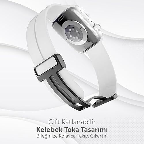 Apple Watch Series Se/11/10/9/8/7/6/5/4/3 ile Uyumlu Silikon Kordon (BBL84)