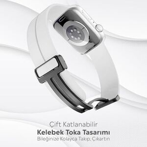Apple Watch Series Se/11/10/9/8/7/6/5/4/3 ile Uyumlu Silikon Kordon (BBL84)