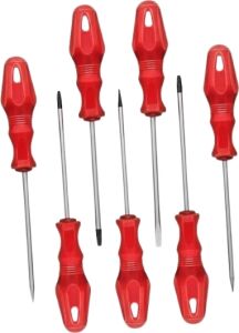 Düz ve Yıldız Başlıklı 7li Tornavida Seti Ergonomik Tutma