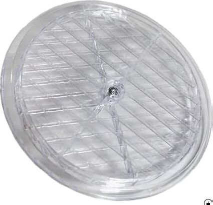 Doğalgaz Havalandırma Cam Menfezi Şeffaf Çap 18 cm