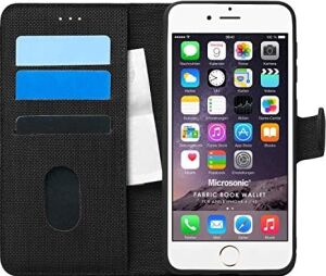Apple iPhone 6s Için Kılıf Fabric Book Wallet Siyah [iphone 6s ile Uyumlu Kılıf - Siyah]