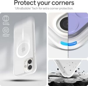 16 Plus ile Uyumlu Magsafe Kılıf Ultrasheer Mag Sararmaya Dayanıklı Hava Kanalı Teknolojisi™ Askeri Sınıf Koruma Clear Mat Kapak - ACS08249